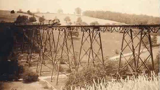 Kinzua Bridge with Train -don./D. Rathfon