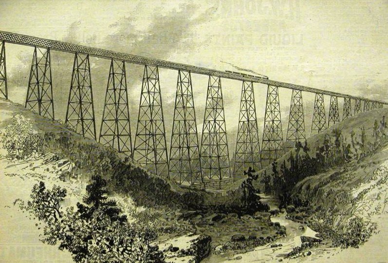 Kinzua Viaduct - Woodblock Print