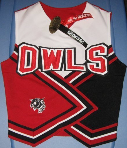 Bradford High School Owls Cheerleader Top + Game Ribbon