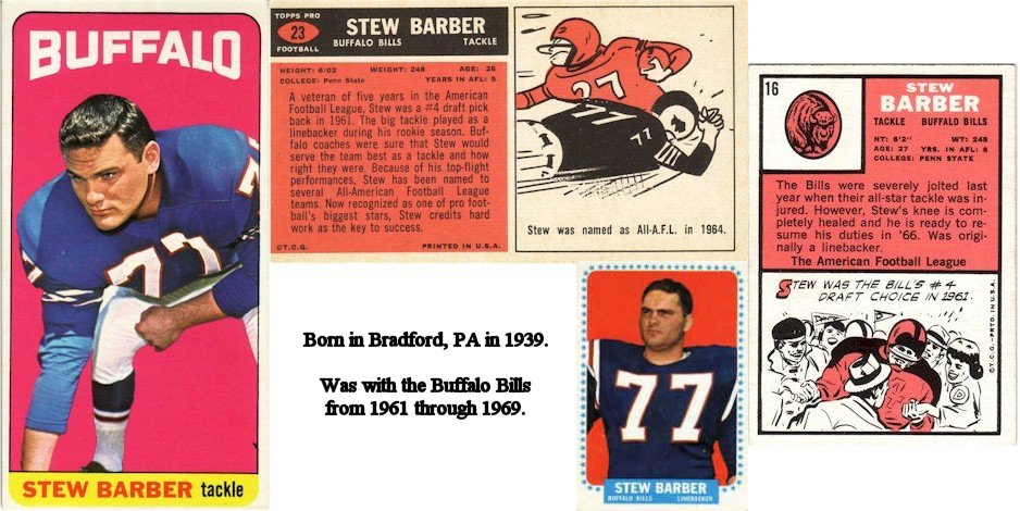 Stew Barber, Buffalo Bills, born in Bradford -don./D. Rathfon