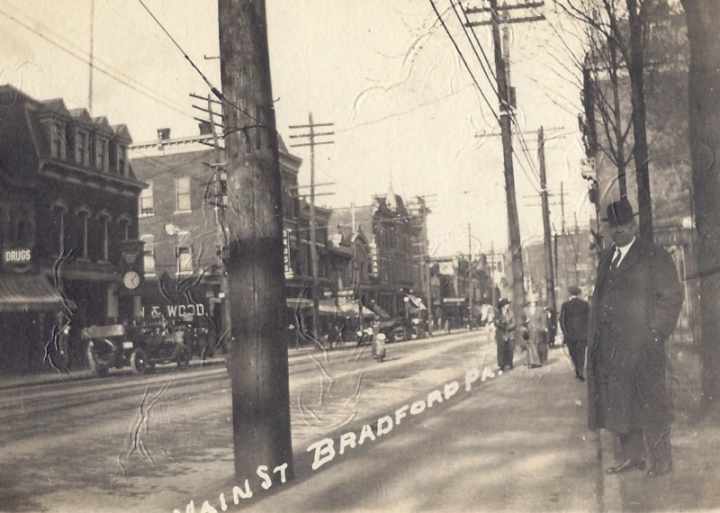 Bradford - Main Street at the Square - 1914